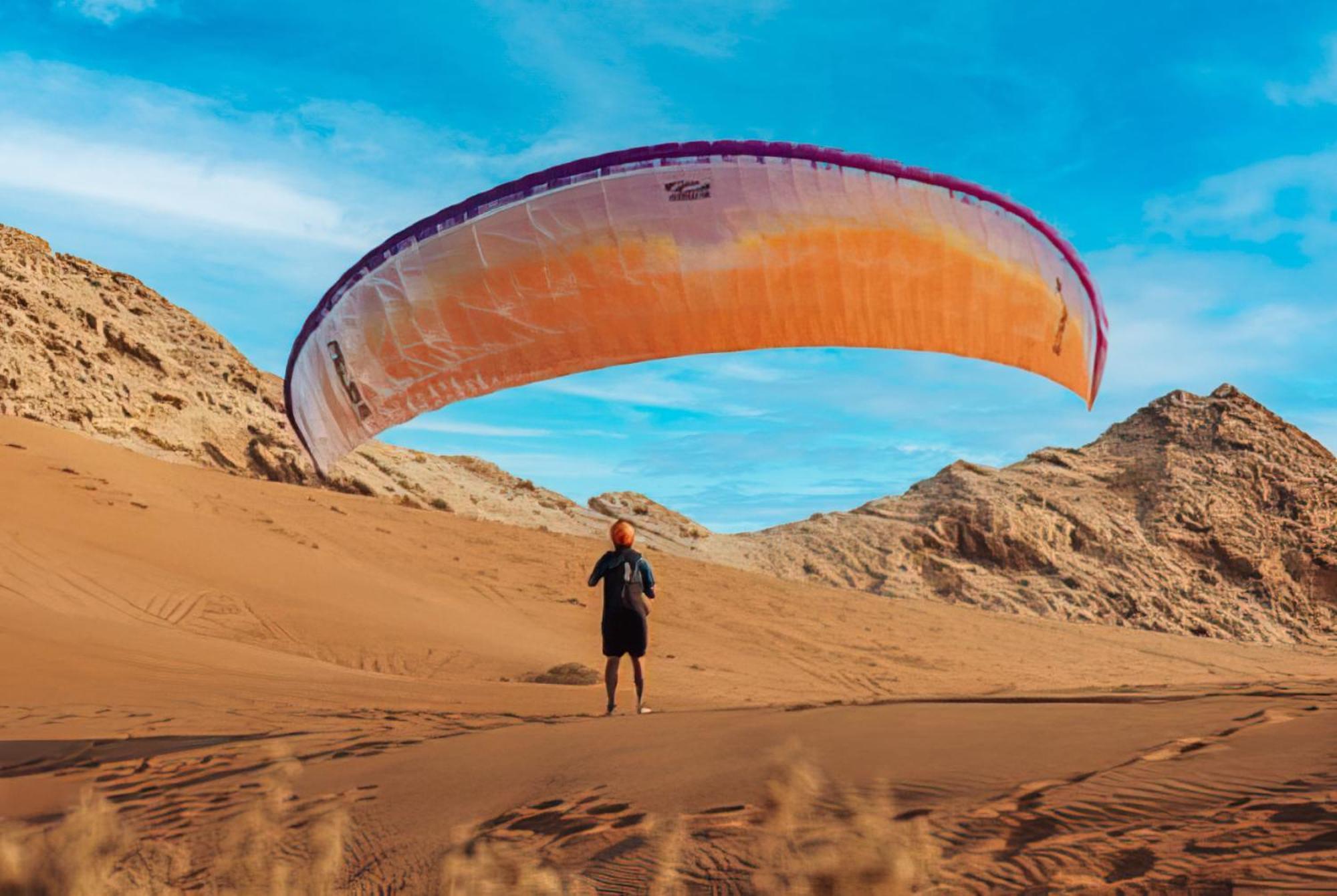 Hotel Al Badayer Retreat By Sharjah Collection Margham Esterno foto Parachute landing on the dunes